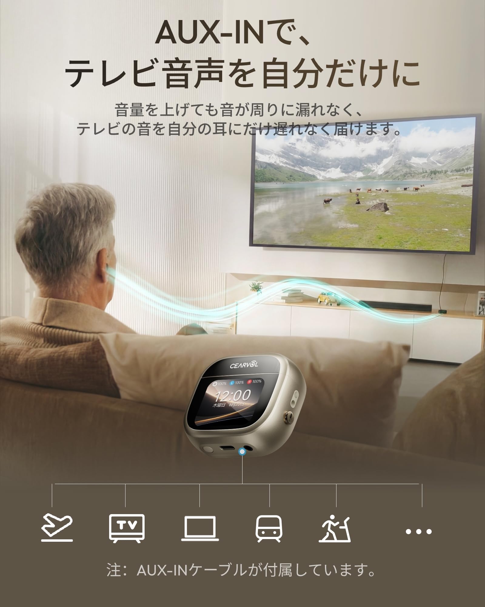 Amazon.co.jp: 【Cearvol 集音器 Wave（スターライト）】ケースで一括